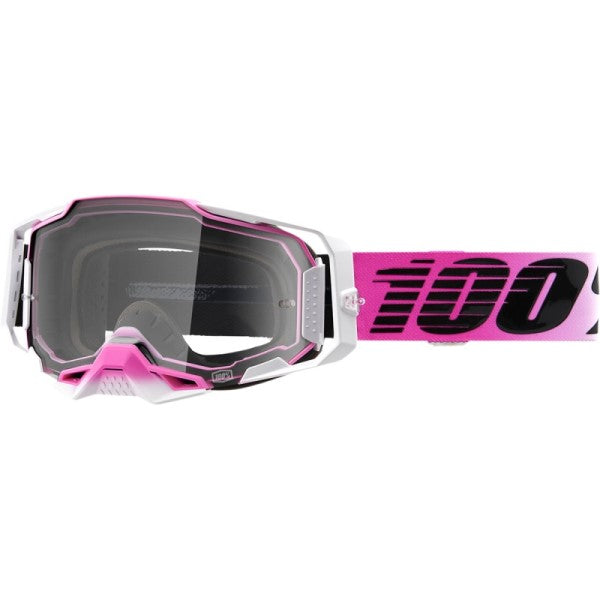 Lunettes de Motocross Armega à Lentille Claire Rose