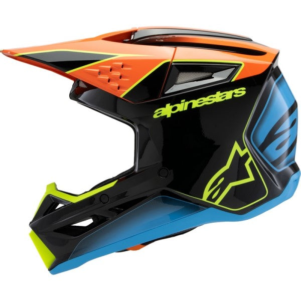 Casque de Motocross Supertech M3 Fray Junior Noir/Multicolore de droite