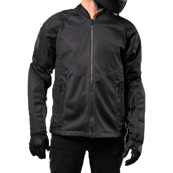 Manteau de Moto AF Mc Mesh Noir, de face