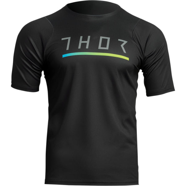 Chandail de Motocross Assist Caliber Thor Noir, de face 