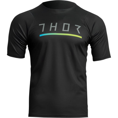 Chandail de Motocross Assist Caliber Thor Noir, de face 