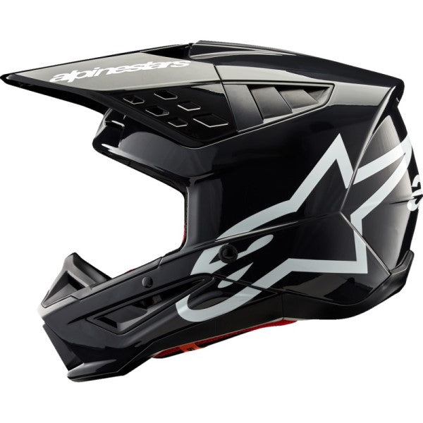 Casque de Motocross Supertech M5 Corp Noir/Gris de gauche