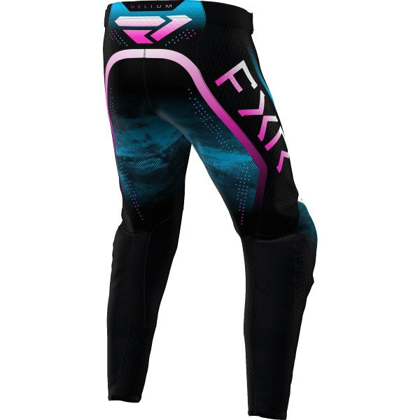 Pantalon de Motocross Helium Noir/Rose/Bleu de derrière