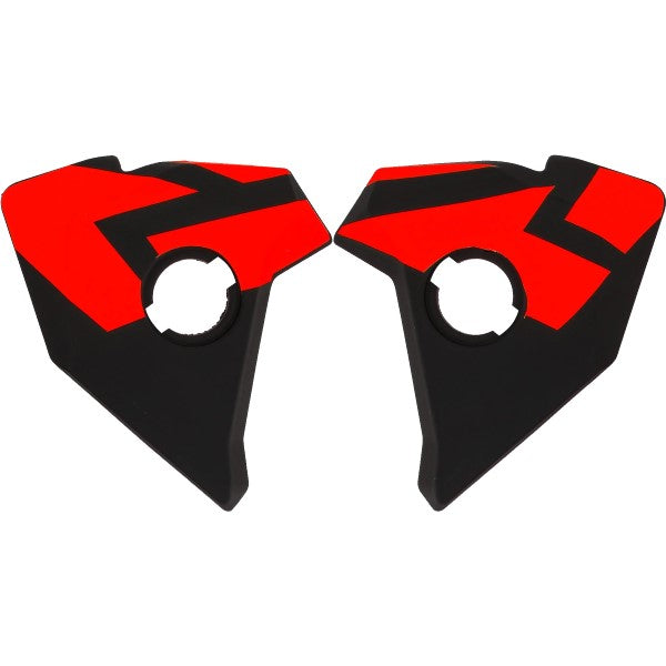 Couvercles Latéraux pour Casque Maverick Mod Noir/Rouge en paire