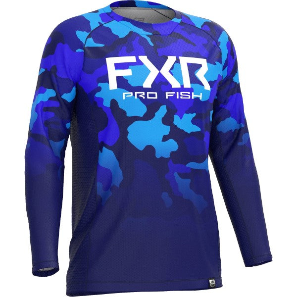 Chandail Derby Camo Air UPF Bleu Foncé de face