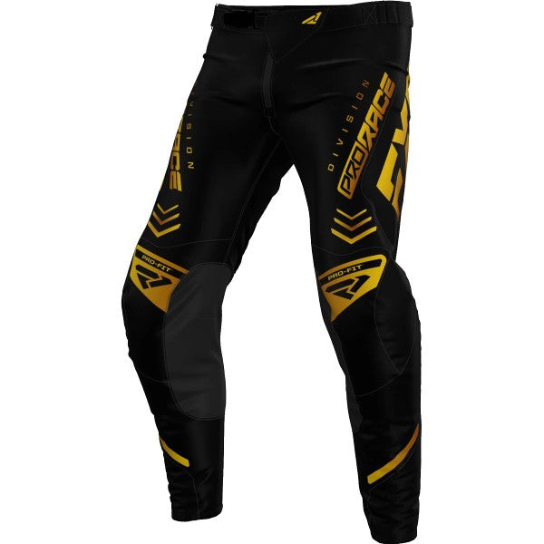 Pantalon de Motocross Revo Noir/Or de devant