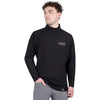 Chandail Breeze UPF 1/4 Zip Noir Essayage Homme de face