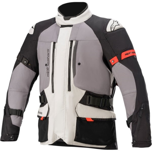 Manteau de Moto Ketchum Gore-Tex Gris/Noir de face