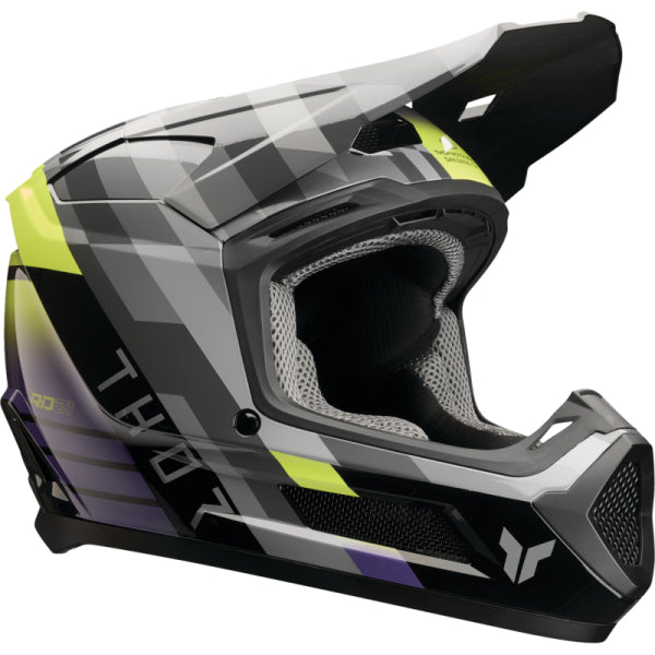 Casque de Motocross Fleet Camber Junior Thor Noir/Mauve, vue 3/4