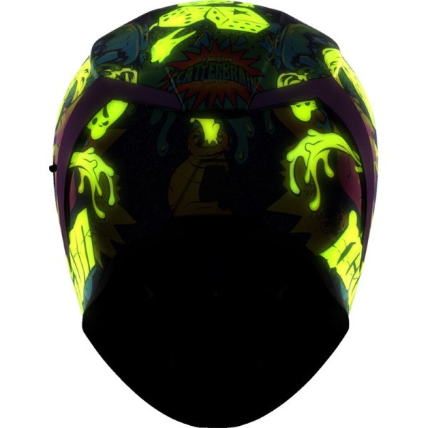 Casque Intégral de Moto MIPS Airform Scatterbrain Multicolore Fluorescent de dos