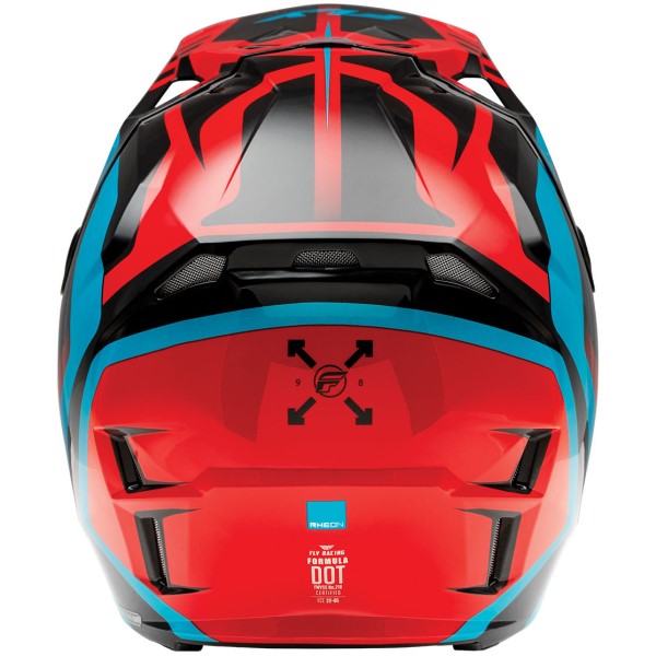 Casque de Motocross Fly Racing Formula CP Krypton Noir Rouge Bleu Arrière