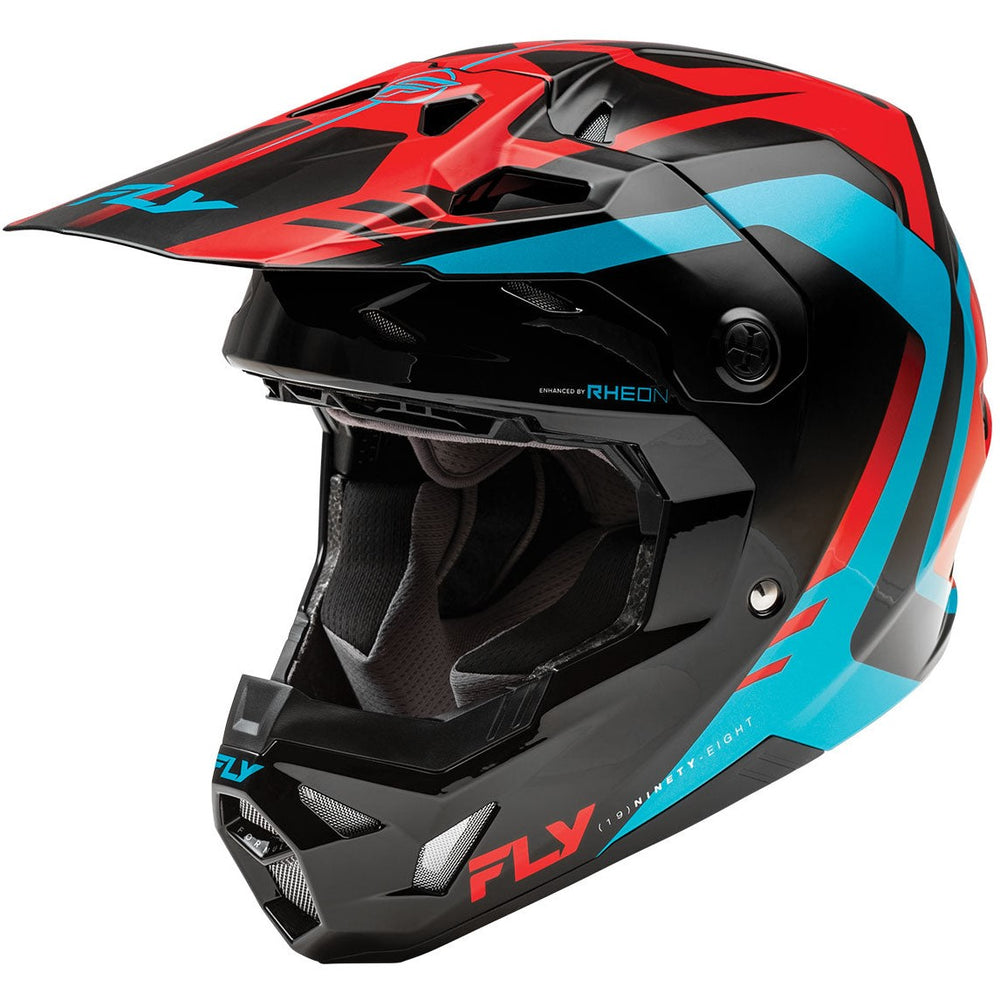 Casque de Motocross Fly Racing Formula CP Krypton Noir Rouge Bleu