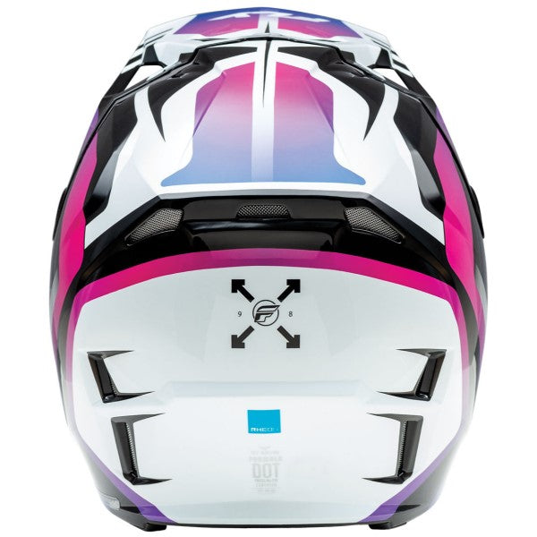 Casque de Motocross Fly Racing Formula CP Krypton Noir Mauve Arrière