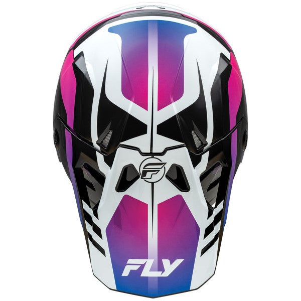 Casque de Motocross Fly Racing Formula CP Krypton Junior Noir Mauve Dessus