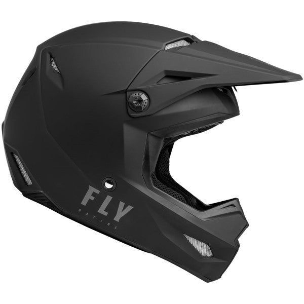 Casque de Motocross Fly Racing Kinetic Solid Noir Matte Droite