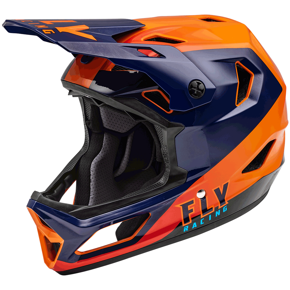 Casque de Vélo Intégral Fly Racing Rayce Bleu Orange