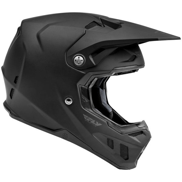 Casque de Motocross Fly Racing Formula CC Solid Junior Noir Arrière Droite