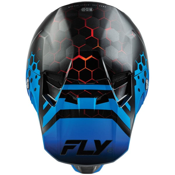 Casque de Motocross Formula CC Tektonic Junior Noir Bleu Dessus