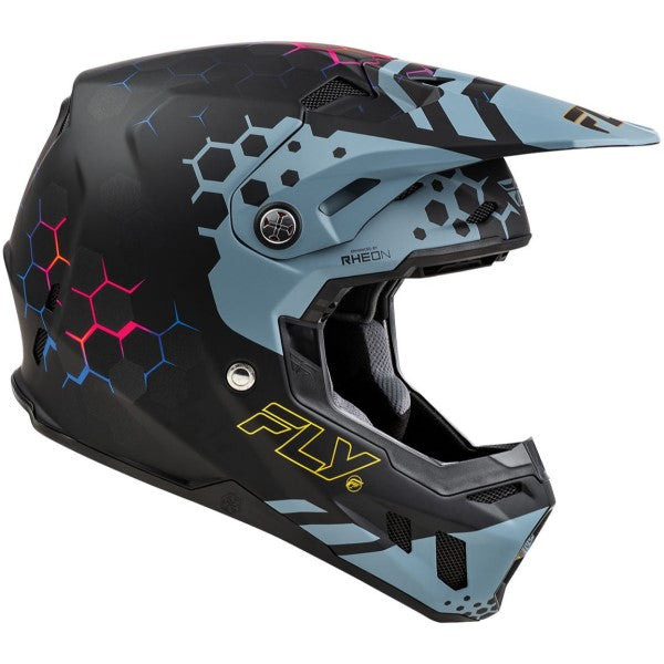 Casque de Motocross Formula CC Tektonic Junior Noir Gris Droite