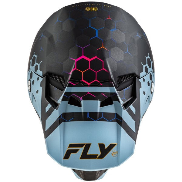 Casque de Motocross Formula CC Tektonic Junior Noir Gris Dessus