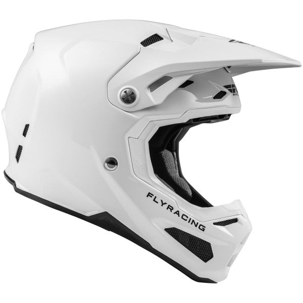 Casque de Motocross Formula Solid Carbone Blanc de gauche