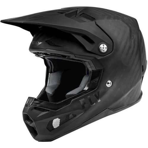 Casque de Motocross Formula S Carbone Junior Noir Mat incliné de droite