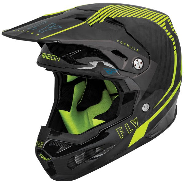 Casque de Motocross Fly Racing Formula Tracer Carbone Jaune