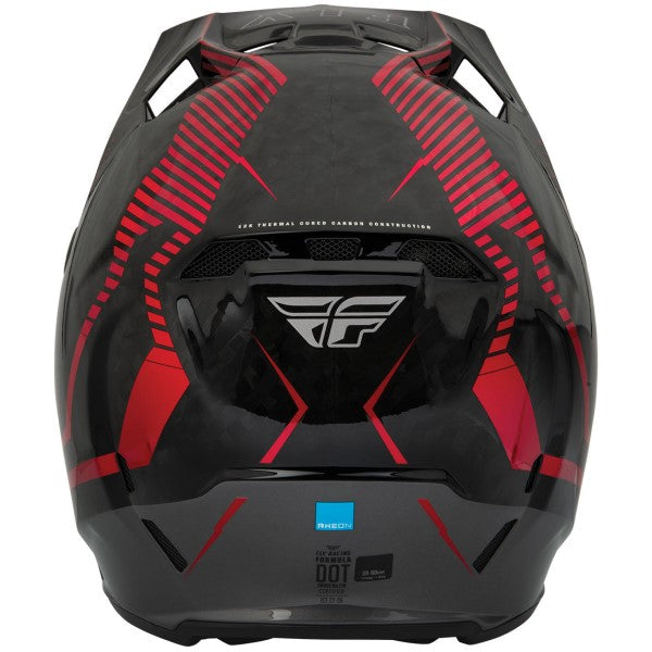 Casque de Motocross Fly Racing Formula Tracer Carbone Rouge Arrière