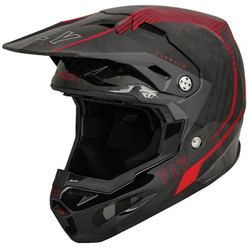 Casque de Motocross Fly Racing Formula Tracer Carbone Junior Noir Rouge