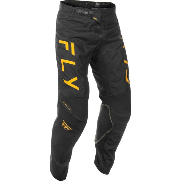 Pantalon de Motocross Kinetic Center Noir/Or de face