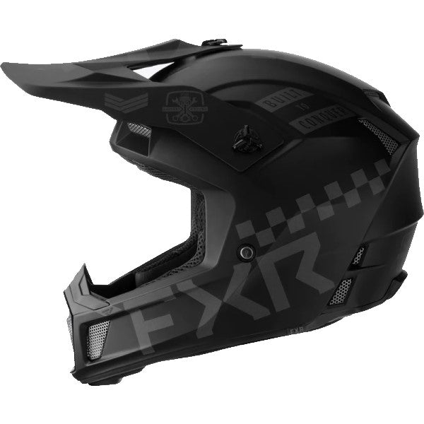 Casque de Motocross Gladiator Clutch Noir Gauche