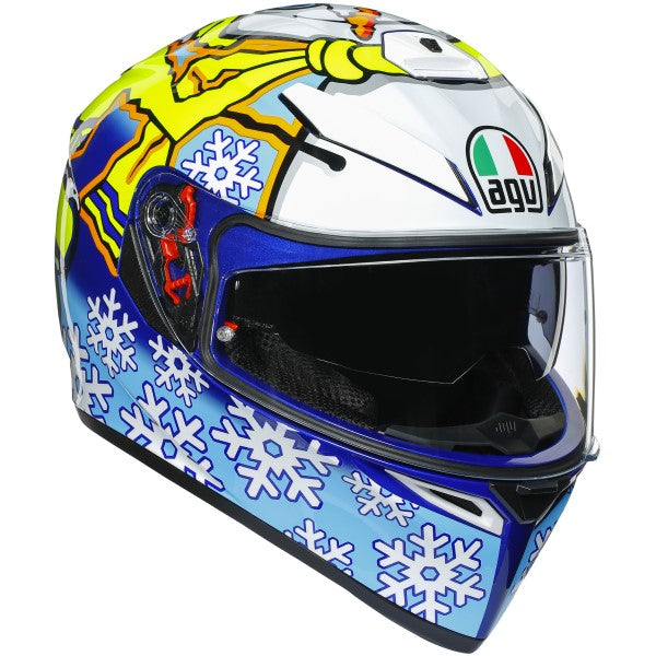 Casque Intégral de Moto K3 SV Rossi Winter Test | Bleu, Blanc, le côté droit