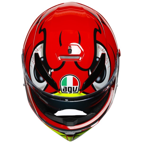 Casque Intégral de Moto Birdy | Rouge, le côté face