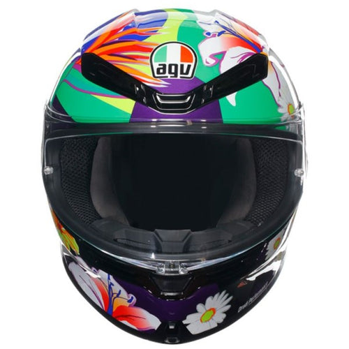 Casque Intégral de Moto K6 Morbidelli 2021 Mauve/Orange de face