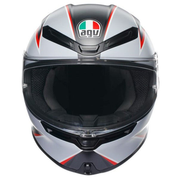 Casque Intégral de Moto K6 Flash Noir/Gris/Rouge de face