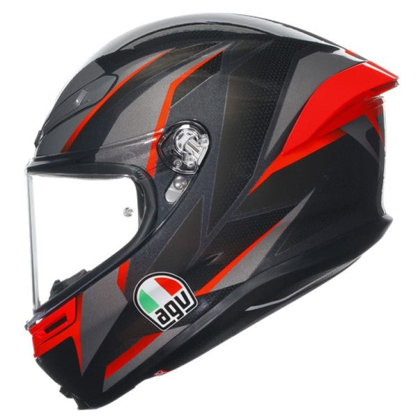 Casque Intégral de Moto K6 S Slashcut Noir/Gris/Rouge de droite