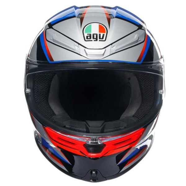 Casque Intégral de Moto K6 S Slashcut Bleu/Gris/Rouge de face