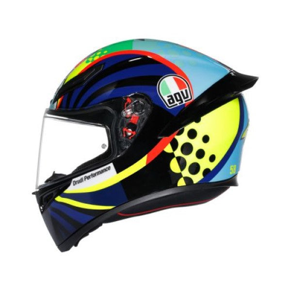 Casque Intégral de Moto K1 S Rossi Winter Test Mulicolore, côté gauche