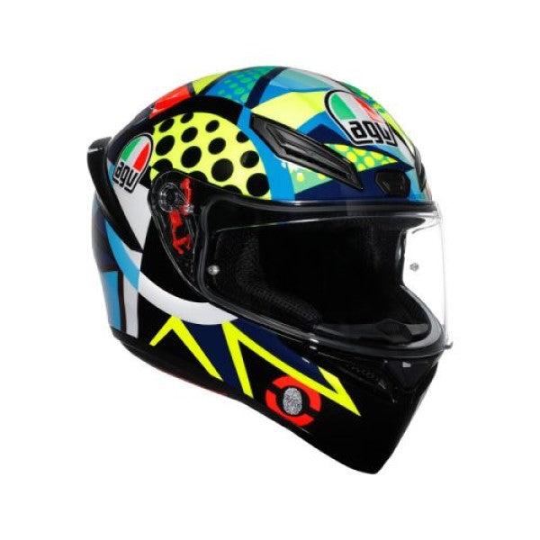Casque Intégral de Moto K1 S Rossi Winter Test Multicolore, côté droit