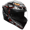 Casque Intégral de Moto K1 S Lyzard AGV gris et rouge, de 3/4
