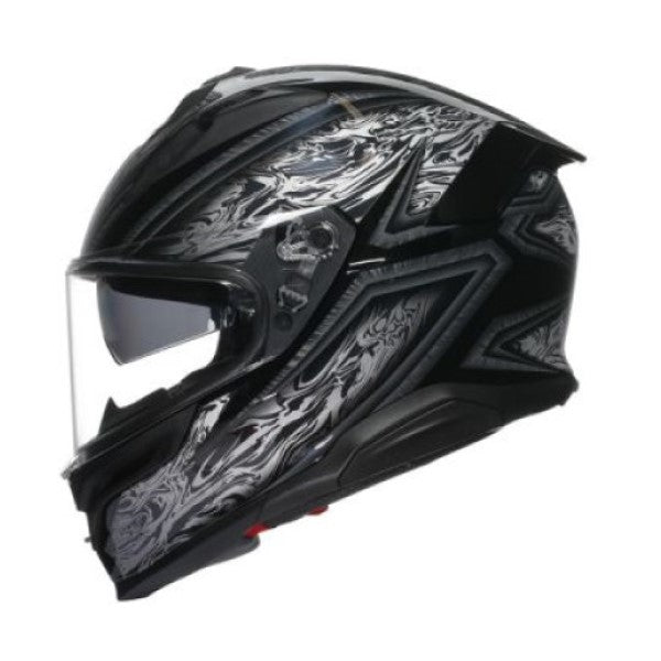 Casque Intégral de Moto K7 Damascus Noir, côté gauche