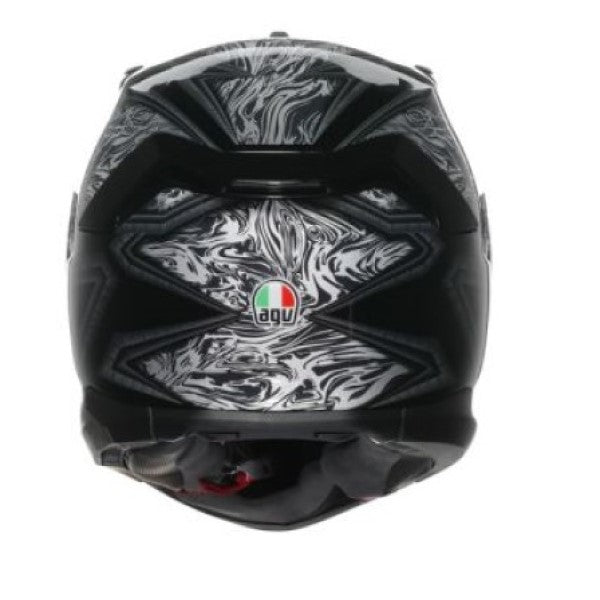 Casque Intégral de Moto K7 Damascus Noir, Dos