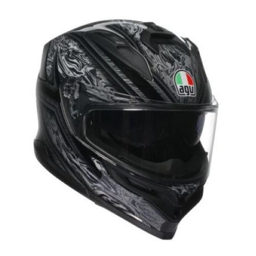 Casque Intégral de Moto K7 Damascus Noir, de face