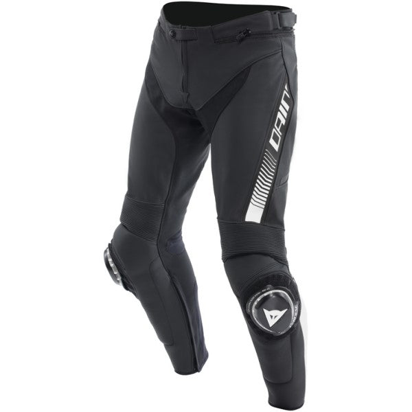 Pantalon de Moto Super Speed Noir/Blanc côté avant