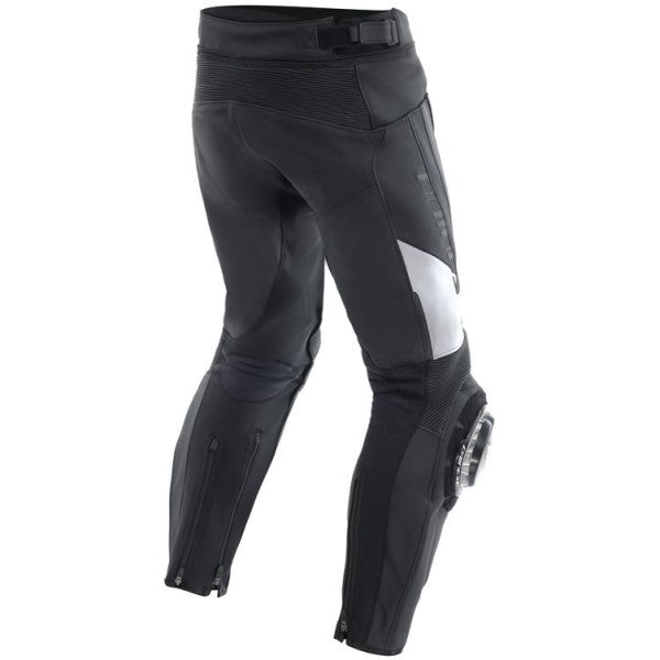 Pantalon de Moto Cuir Delta 4 Noir/Blanc Arrière