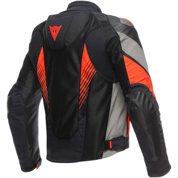 Manteau de Moto Super Rider 2 Absolutshell Noir/Gris/Rouge côté arrière