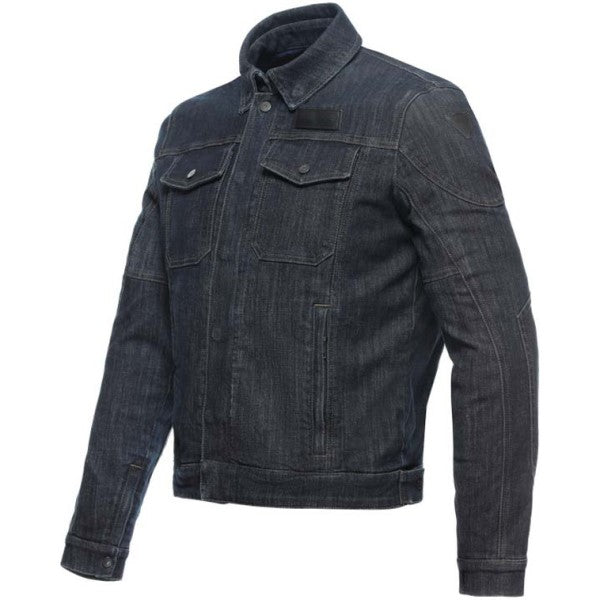 Manteau de Moto Denim Tex Bleu de face