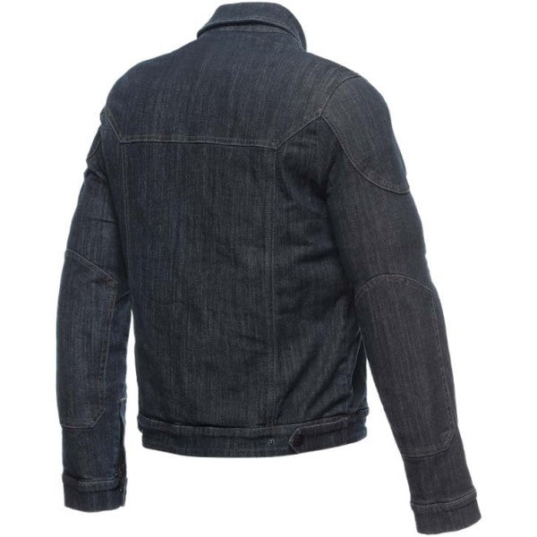 Manteau de Moto Denim Tex Bleu de dos