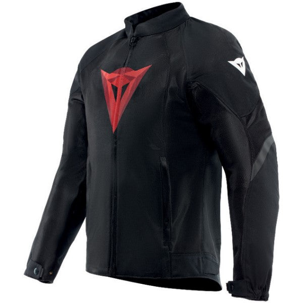 Manteau de Moto Tex Herosphere Noir/Rouge de face