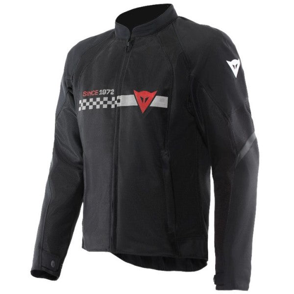 Manteau de Moto Tex Herosphere Dainese noir blanc et rouge